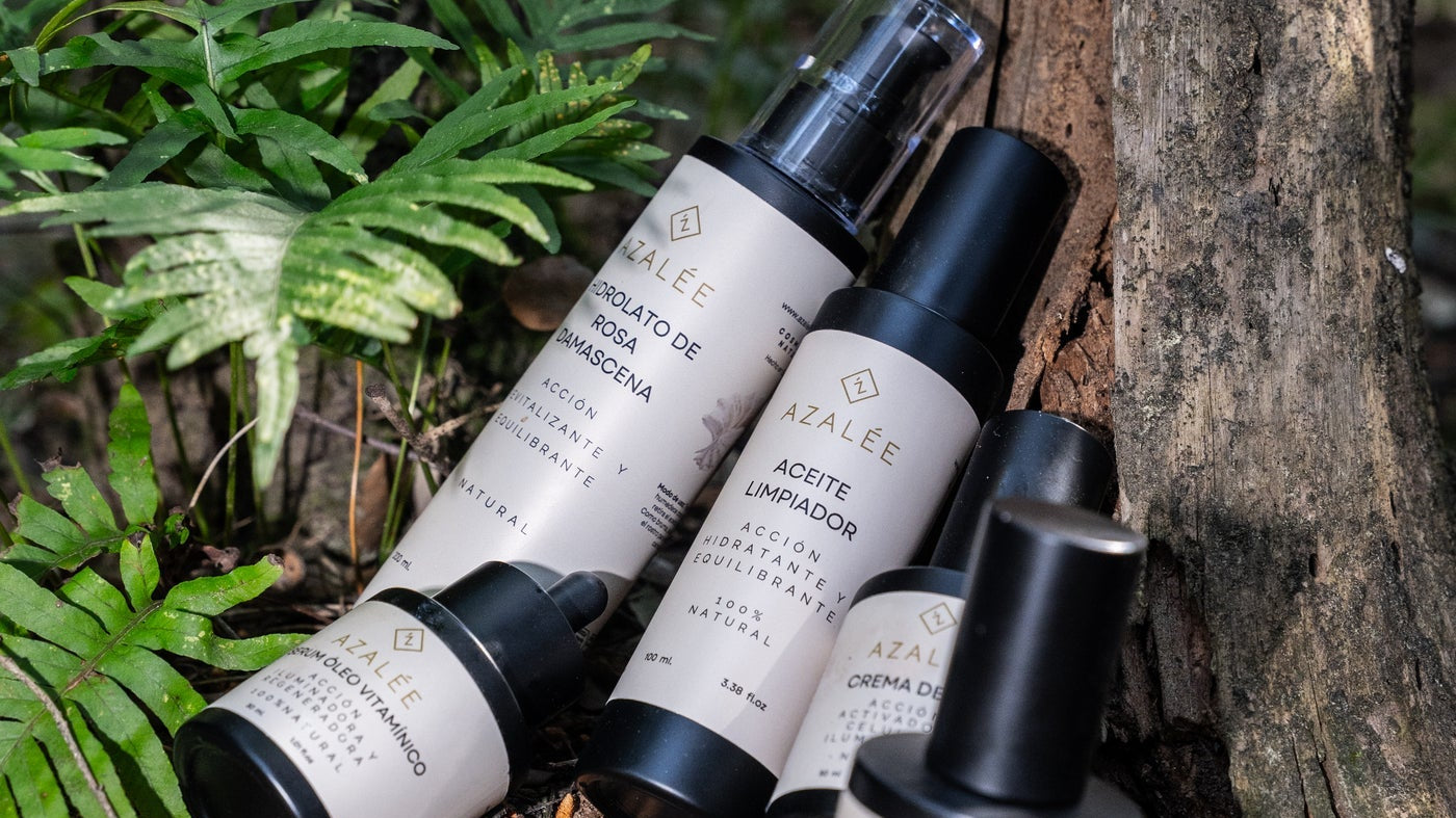 Rutina de otoño Azalée: gama de cosmética natural en un entorno de bosque